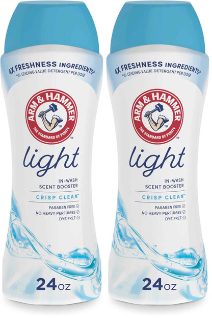 ARM & HAMMER Light In-Wash Scent Booster, Laundry Scent Booster Crisp Clean scent, 24 Oz