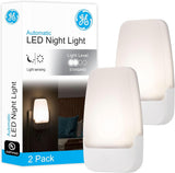 GE LED Night Light, Plug-in, Dusk to Dawn Sensor, Warm White, Ambient Lighting, Ideal Kids Adults Nightlight for Bedroom, Bathroom, Nursery, Hallway, Kitchen, 2/4/8 Pack