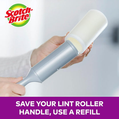 Scotch-Brite_Pet_Hair_Pickup_Extra_Sticky_Lint_Roller,_Designed_for_Removing_Fur_+_Fluff_on_Couches,_Clothes,_Dog_and_Cat_Beds,_&_More,_4_Pack,_192_Easy-Tear_Adhesive_Sheets_Total