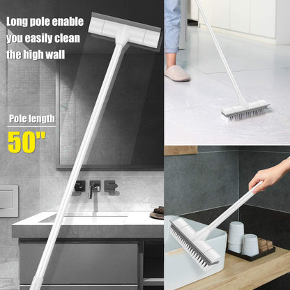 BOOMJOY_Floor_Scrub_Brush_with_Long_Handle,_2_in_1_Scrape_and_Brush,_Stiff_Bristles_for_Cleaning_Bathroom,_Patio,_Garage,_Kitchen,_Deck,_Tile