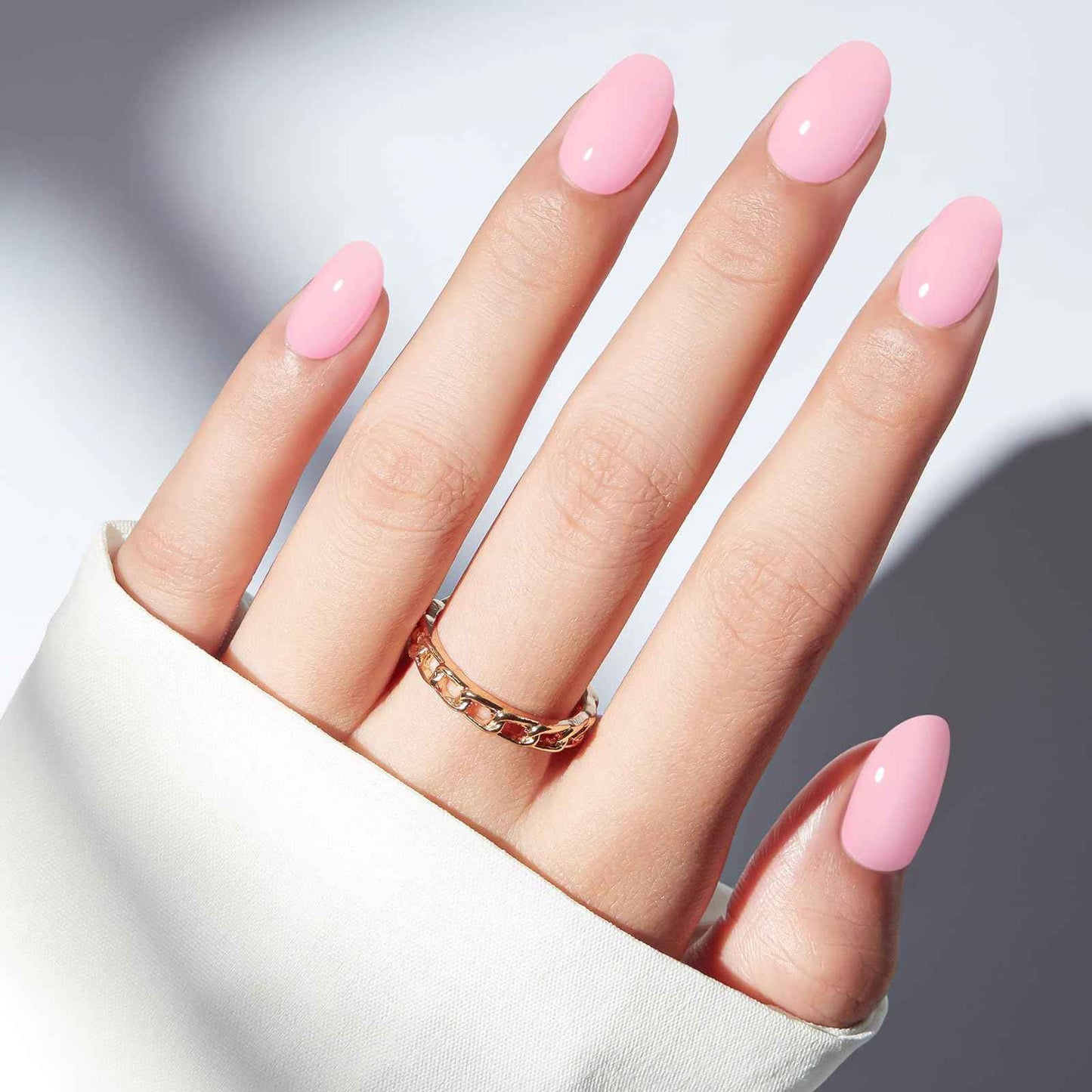 modelones French Tip Press On Nails, Short Oval Fake Nails Press Ons with Nail Glue, Adhesive Tabs, Nail File, Prep Pad, Manicure Stick, 32Pcs 16 Sizes, Nude, Spring Women Girl Gift