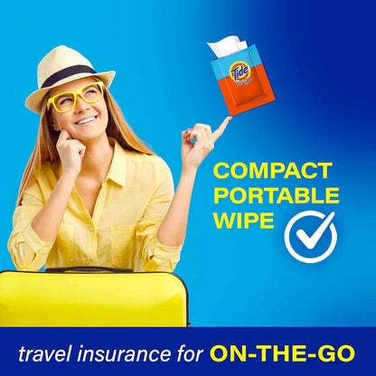 Tide To Go Stain Remover Wipes for Clothes, Instant Laundry Travel Stain & Spot Remover