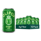 OLIPOP Prebiotic Soda Pop, Pantry Pack Packed with Prebiotics, Fiber, and Botanicals, Gluten Free, GMO Free, 12oz
