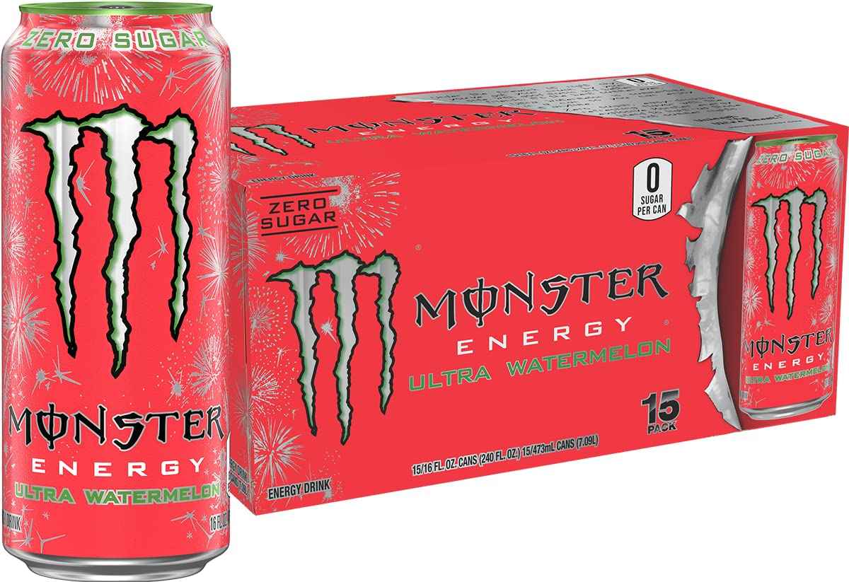 Monster Energy Ultra Variety Pack, PKZSD, Sugar Free Energy Drink, 16 Ounce | Pack of 15
