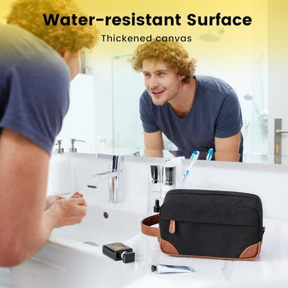 Vorspack_Travel_Toiletry_Bag_-_Hanging_Toiletry_Bag_for_Men_Water_Resistant_Canvas_Shaving_Bag_with_Large_Capacity_for_Travel_-_Black