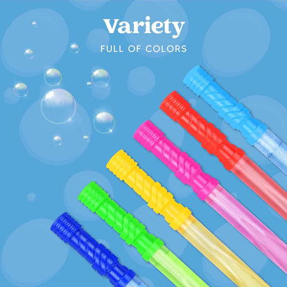 JOYIN 14.6’’ Big Bubble Wands for Kids, Bubble Wand with Refill Solution for Summer Toy Party Favor, Outdoors Toy Activity, Easter Basket Stuffers, Birthday Gift