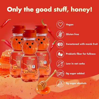 ChocZero_Hot_Honey,_Sugar_Free_Spicy_Honey,_New_Recipe,_Keto,_Vegan,_All_Natural,_Infused_with_Red_Chili_Peppers,_10.5_Ounce_(Pack_of_1)