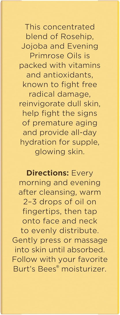 Burt's_Bees_Gua_Sha_Face_Oil_With_Rosehip_Seed_Extract,_Reduces_Appearance_of_Fine_Lines_and_Wrinkles,_Use_with_Ice_Roller_&_Facial_Tools,_Natural_Origin_Skin_Care,_0.51_fl._oz.
