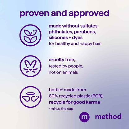 Method Moisturizing Shampoo, Simply Nourish - Hydrates and Revives Dry Hair, Safe for Color-Treated Hair – Sulfate Free and Cruelty Free - 14 oz