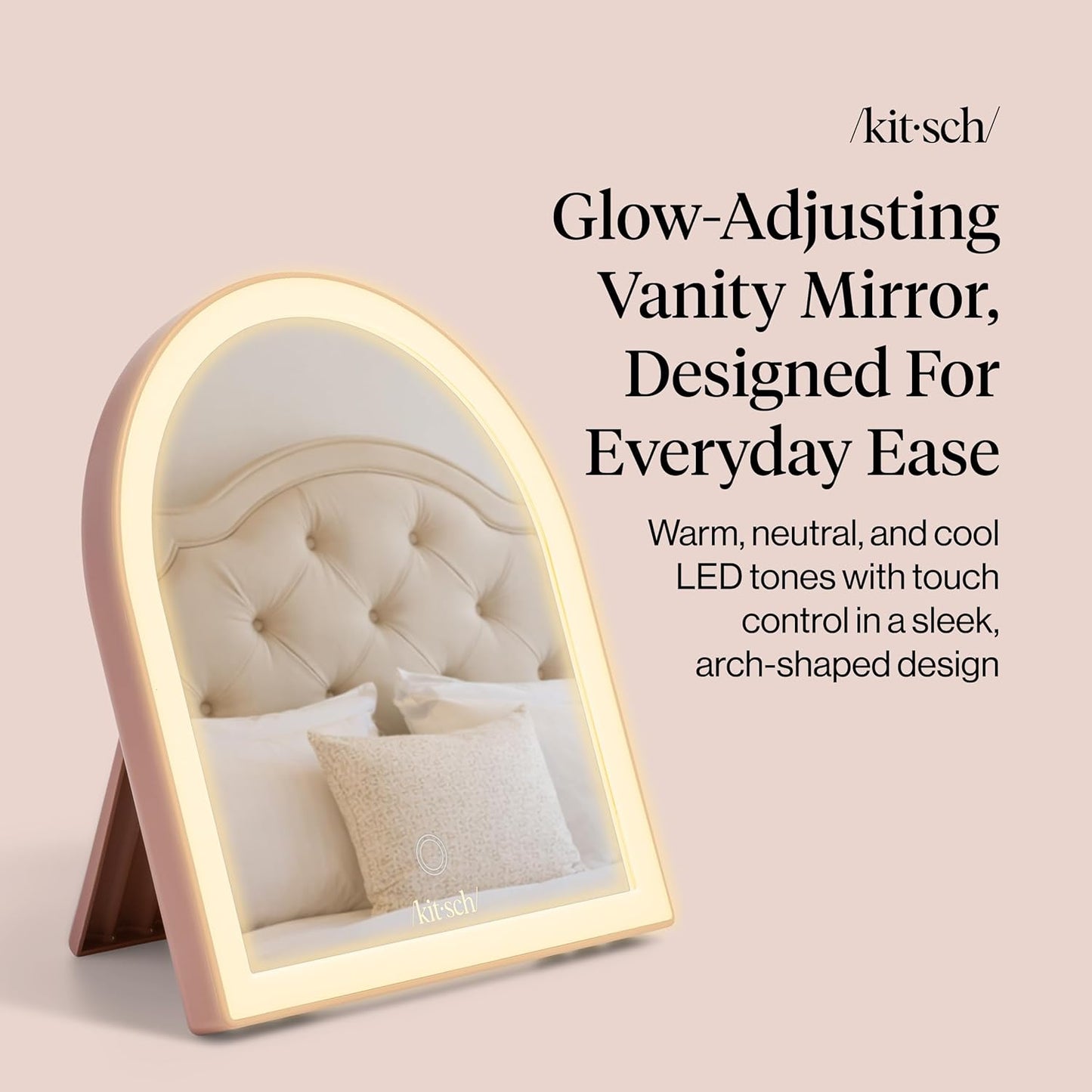 Kitsch_Arch_Desk_Vanity_Mirror_with_Lights,_LED_Makeup_Surface,_Touch_Sensor_Dimmable_Warm_Neutral_Cool_Glow,_Rechargeable_Desk_Mirror_with_Kickstand_for_Travel_-_Terracotta