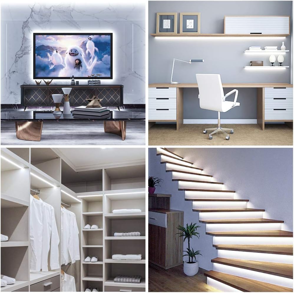 Govee_White_LED/Warm_Led_Strip_Lights,_Upgraded_16.4ft_Dimmable_LED_Light_Strip_6500K_Bright_Daylight_White,_Strong_Adhesive,_300_LEDs_Flexible_Tape_Lights_for_Mirror,_Kitchen_Cabinet,_Bedroom,_Christmas_Decor