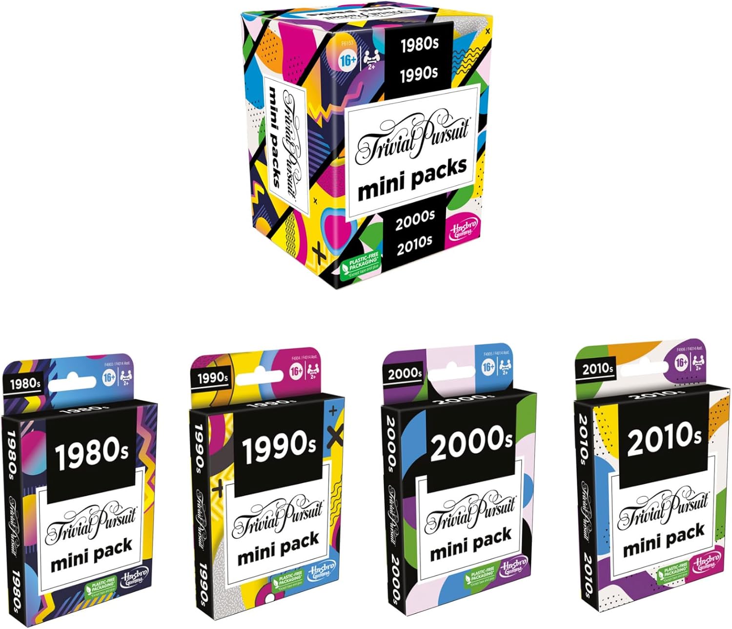 Hasbro_Games_Trivial_Pursuit_Mini_Packs_Multipack,_Fun_Trivia_Questions_for_Adults_and_Teens_Ages_16+,_Includes_4_Game_Featuring_4_Decades