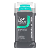 DOVE MEN + CARE Aluminum‑Free Deodorant Stick, Paradise Mood Boosting Scent, 72h Odor Protection, 3 oz