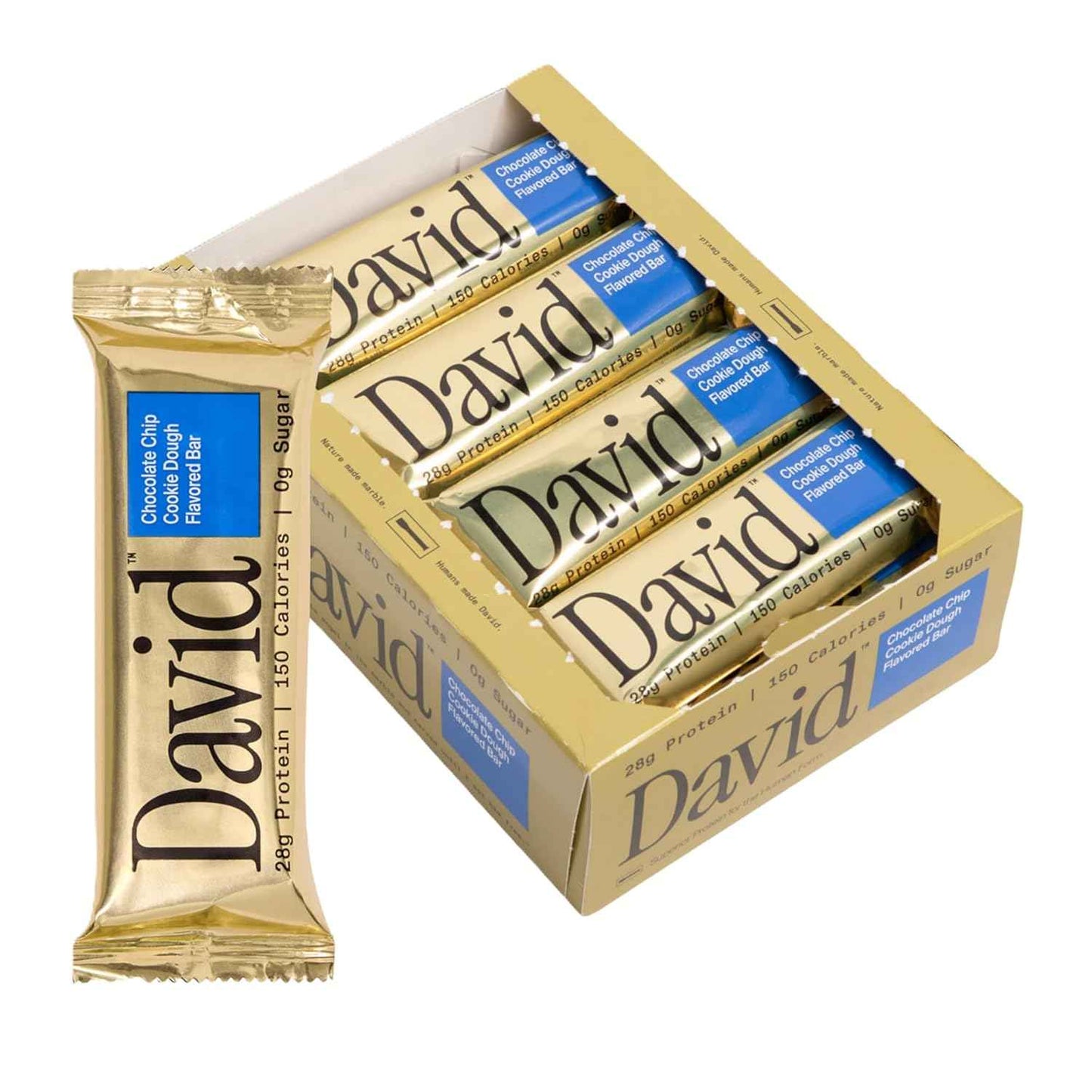 David High Protein Bars - 0g of Sugar, Low Carb, Gluten Free - 28g of Protein, 150 Calories - On-The-Go Snack