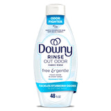 Downy Free & Gentle Rinse Laundry Odor Remover, Scent Free, 48 FL OZ, Gentle on skin, No dyes or heavy perfumes, Fabric Softener and Laundry Odor Removal Rinse