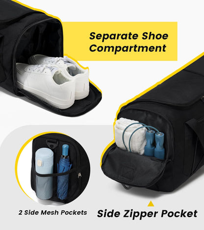 Vorspack_Gym_Bag_for_Men_-_18_Inches_Duffle_Bag_for_Travel_Duffel_Bag_with_Shoe_Compartment_Lightweight_Travel_Bag_for_Gym_Sports_Overnight_Weekender_-_Black