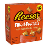 Reese's Filled Pretzels, Peanut Butter and Strawberry Flavored Pretzel Nuggets, Crunchy, Ready to Eat, Sweet and Salty Snack, 18 oz Cannister
