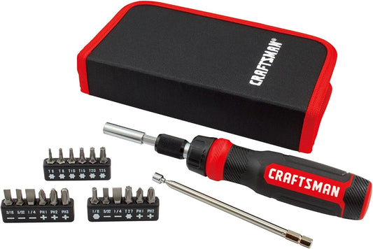 CRAFTSMAN_Ratcheting_Screwdriver,_Multibit_Set,_26-Piece_(CMHT68001)