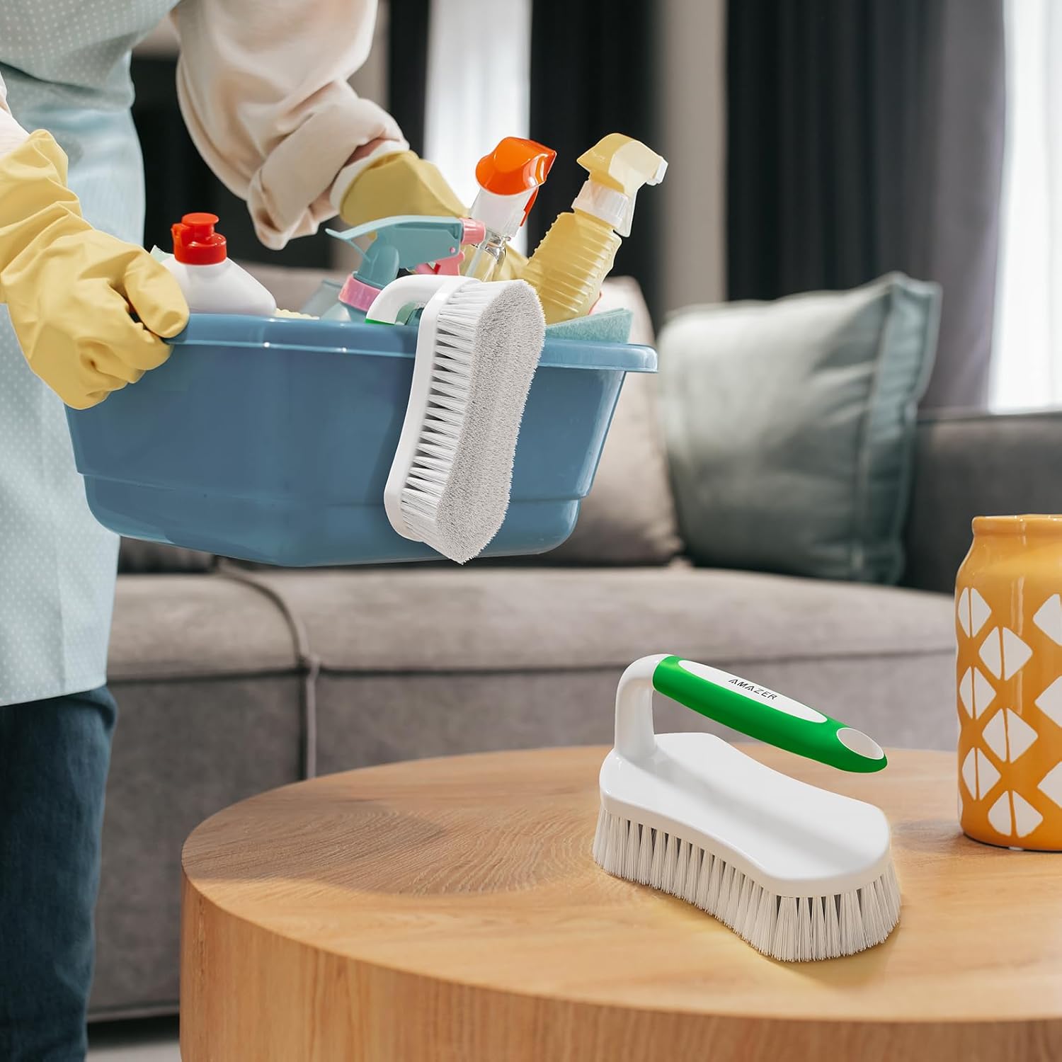 Amazer_Scrub_Brush_for_Cleaning_Comfort_Grip_Shower_Scrubber_Stiff_Bristles_with_Handle_Heavy_Duty_Cleaner_Brush_for_Tub_Sink_Carpet_Floor_-_Pack_of_2_(Green+Green)