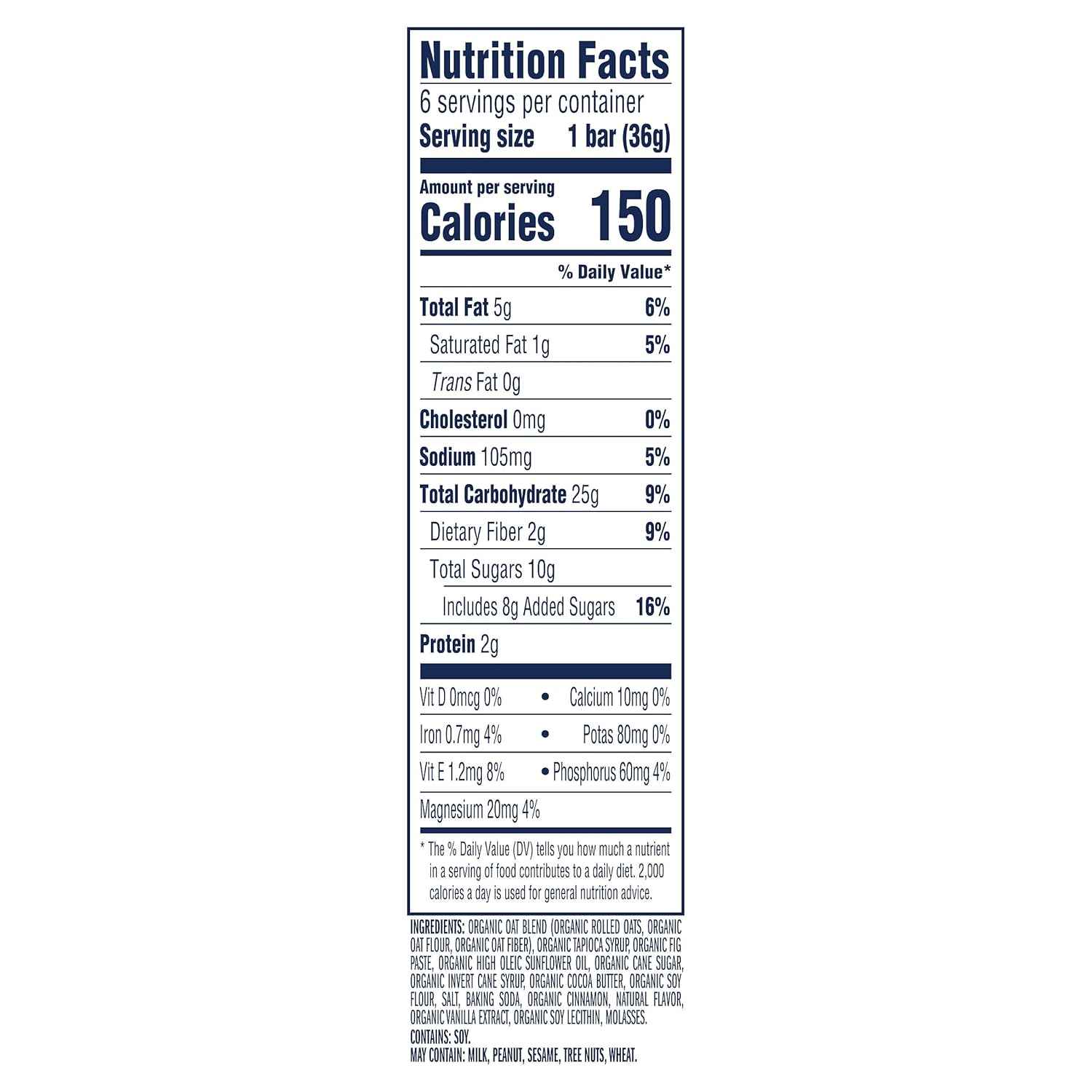 Zbar - Soft-Baked Energy Snack Bars - Non-GMO - 12g Whole Grains - USDA Organic Granola Bars - Snacks for Kids (6 Pack)