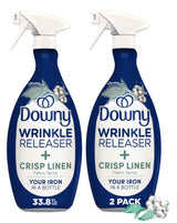 Downy Wrinkle Releaser Spray, All In One Formula, Removes Wrinkles, Static and Odor Eliminator, Crisp Linen Scent, 33.8 Fl Oz