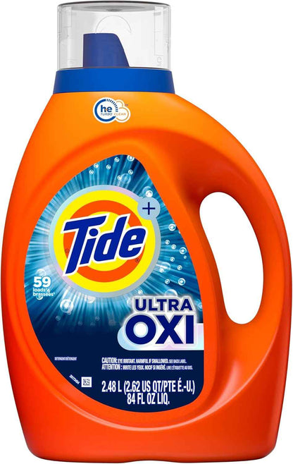 Tide Ultra Oxi Boost Liquid Laundry Detergent, Advanced Stain Remover, Laundry Detergent Liquid with Extra Oxi Power