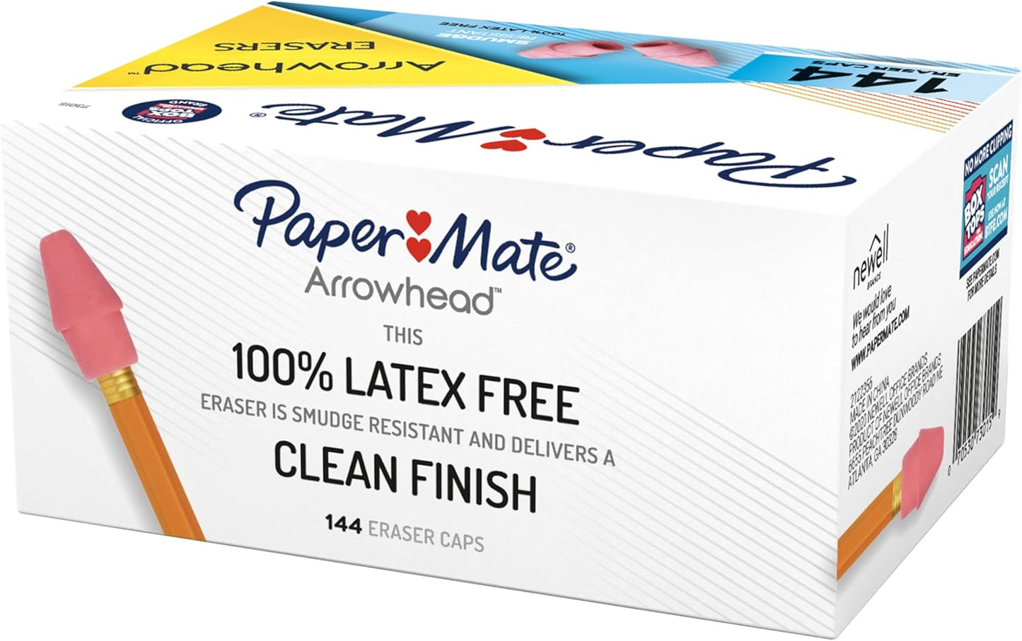 Paper_Mate_Arrowhead_Pink_Pearl_Cap_Erasers,_144_Count_-_Back_to_School,_Classroom,_Homeschool,_Teacher_Supplies