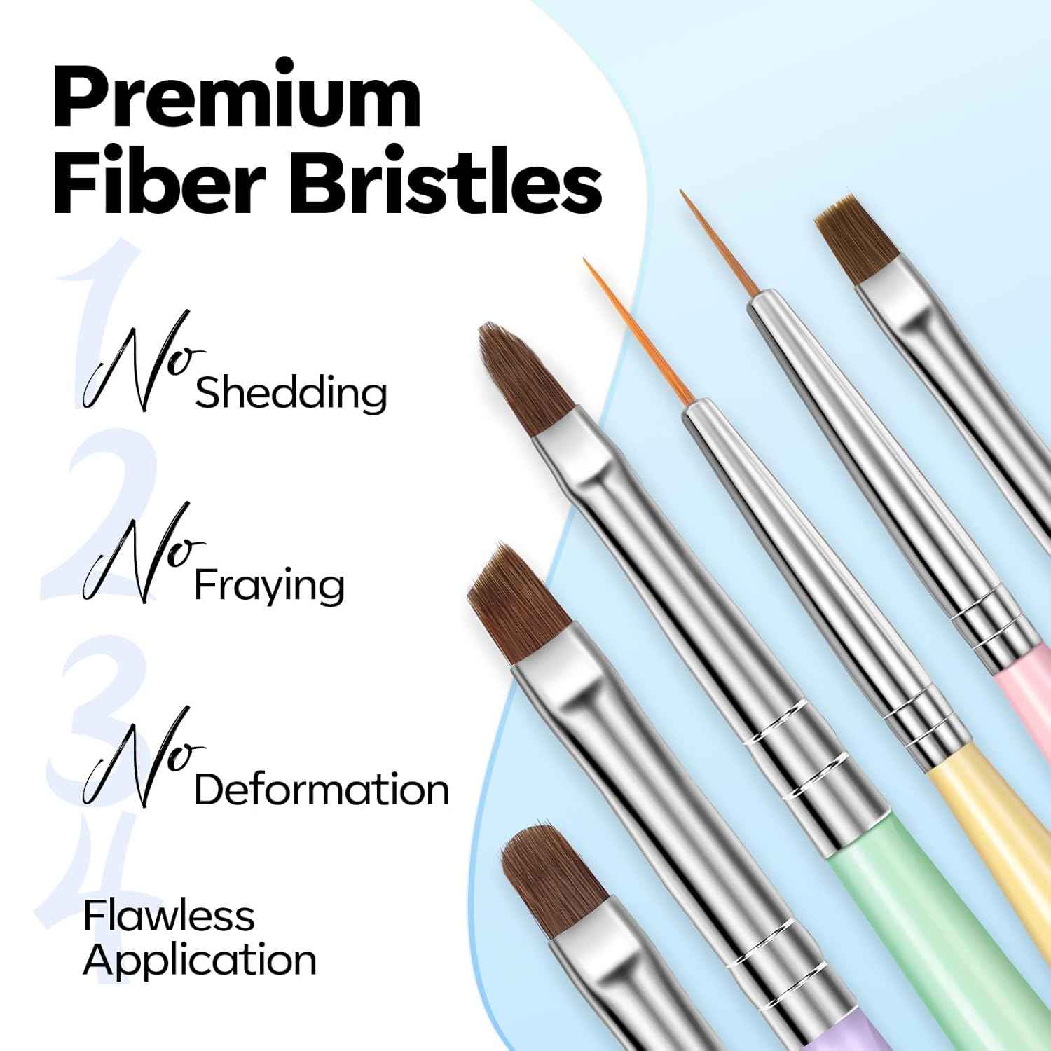 Modelones Set, Nail Brush kit Gel Polish, Extension Gel, Liner, Clean up, Carving, Apex Building, Dotting Pens Professional Tools for Drawing Painting 3D Design Salon & DIY Use