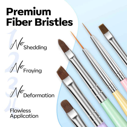 Modelones Set, Nail Brush kit Gel Polish, Extension Gel, Liner, Clean up, Carving, Apex Building, Dotting Pens Professional Tools for Drawing Painting 3D Design Salon & DIY Use