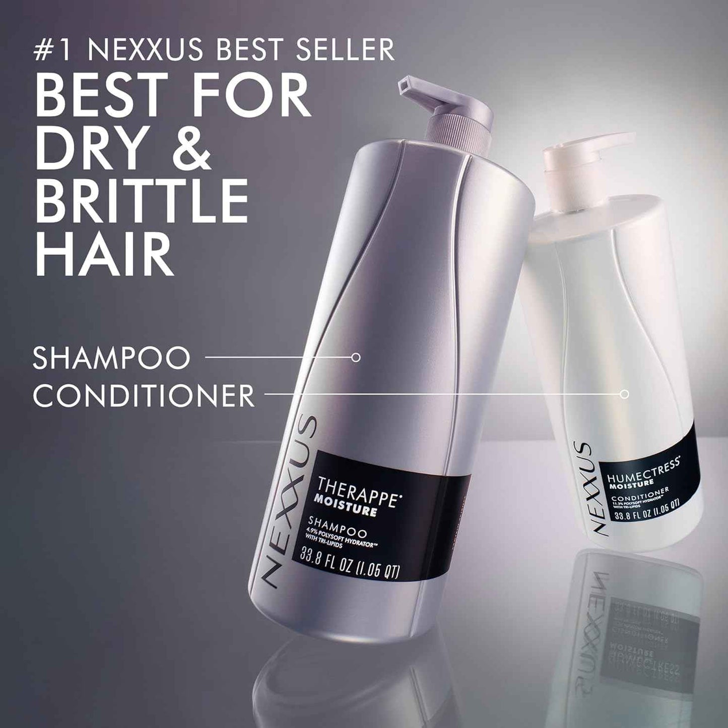 Nexxus Humectress Conditioner For Ultimate Moisture For Dry Hair Powered By Polysoft Hydrator Technology With Tri-Lipids
