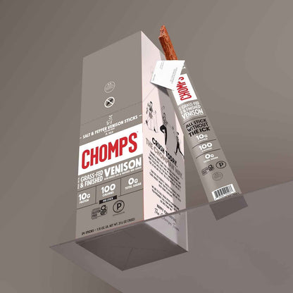 Chomps, Venison Stick Salt & Pepper Mild, 1.15 Ounce