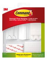 Command Picture Hanging Kit, Hang up to 15 Pictures, Including Picture Hanging Strips, Poster Strips & Picture Hangers for Christmas Decorations, Damage-Free Hanging with Command Strips