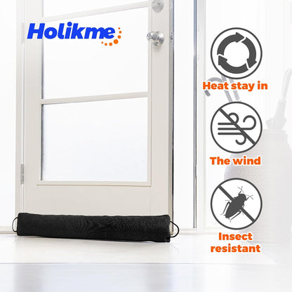 Holikme_Weighted_Door_Draft_Stopper_36_inch,_Heavy_Duty_Under_Door_Draft_Blocker_Bottom_Door_Seal_Noise_and_Air,_Door_Draft_Control_Supplies_Saving_Energy,_Black