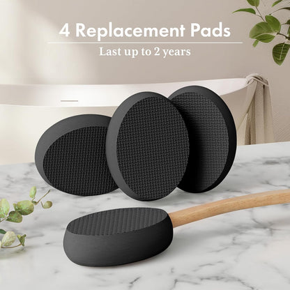 AmazerBath_Lotion_Applicator_for_Back,_Feet,_4_Replacement_Pads_with_17"_Curved_Handle,_Back_Sunscreen_Applicator_for_Kids,_Elderly,_Women,_Apply_Skin_Cream_Medicine_Moisturizer_Tanner,_Black