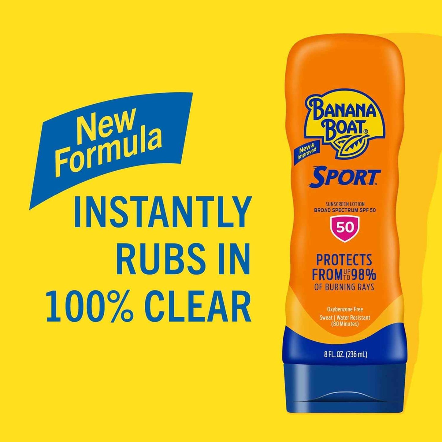 Banana Boat Sport Ultra Sunscreen Lotion | Banana Boat Sunscreen, Oxybenzone Free, Sunblock, Water Resistant