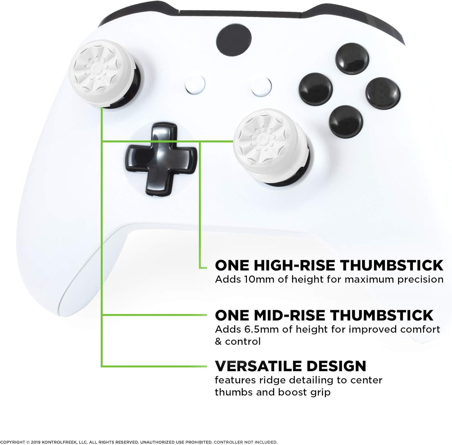 KontrolFreek_FPS_Freek_Galaxy_White_for_Xbox_One_and_Xbox_Series_X_Controller_|_Performance_Thumbsticks_|_1_High-Rise,_1_Mid-Rise_|_White