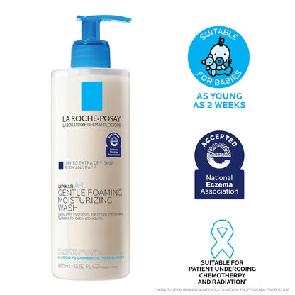 La_Roche-Posay_Lipikar_AP+_Gentle_Foaming_Moisturizing_Wash,_Shea_Butter_+_Niacinamide_+_Glycerin,_Moisturizing_Body_Wash_For_Dry_Skin,_National_Eczema_Association_Accepted,_Dermatologist_Tested​
