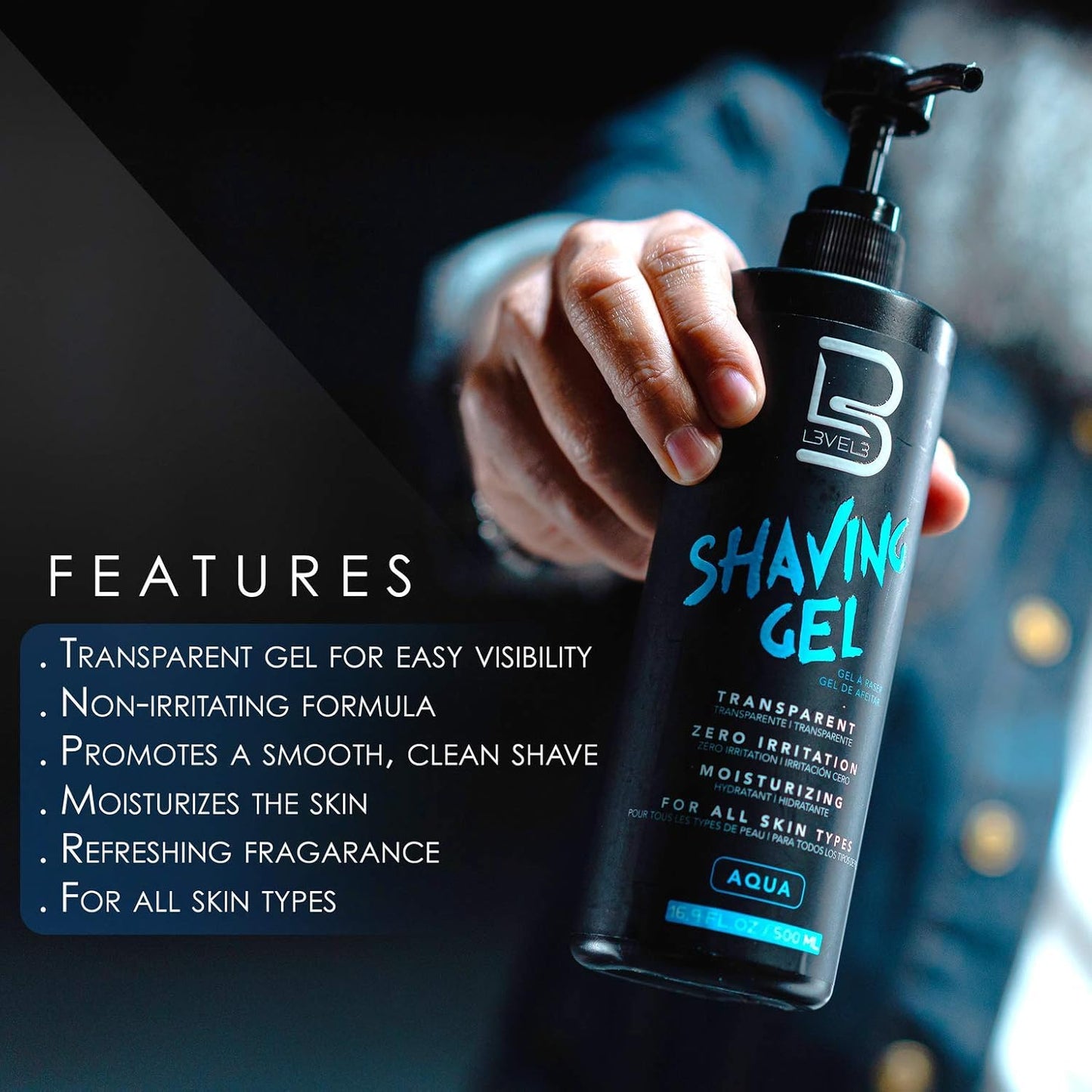 L3 Shaving Gel - Straight Razor Shave Gel - Non-Irritating - Refreshing Smell - No Hot Towel Necessary