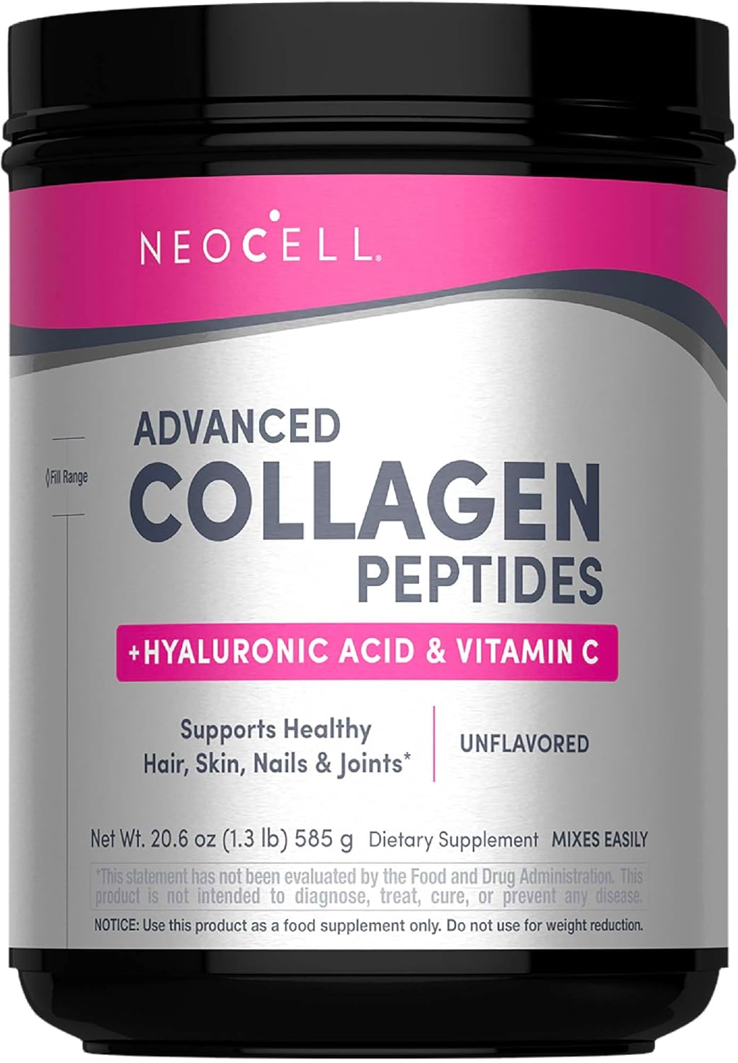 NeoCell_Super_Collagen_Powder,_Collagen_Plus_includes_Vitamin_C_&_Hyaluronic_Acid,_Promotes_Healthy_Hair,_Beautiful_Skin,_&_Nail_Support,_Collagen_Type_1_&_3,_12g_Collagen_per_Serving,_20.6_Oz