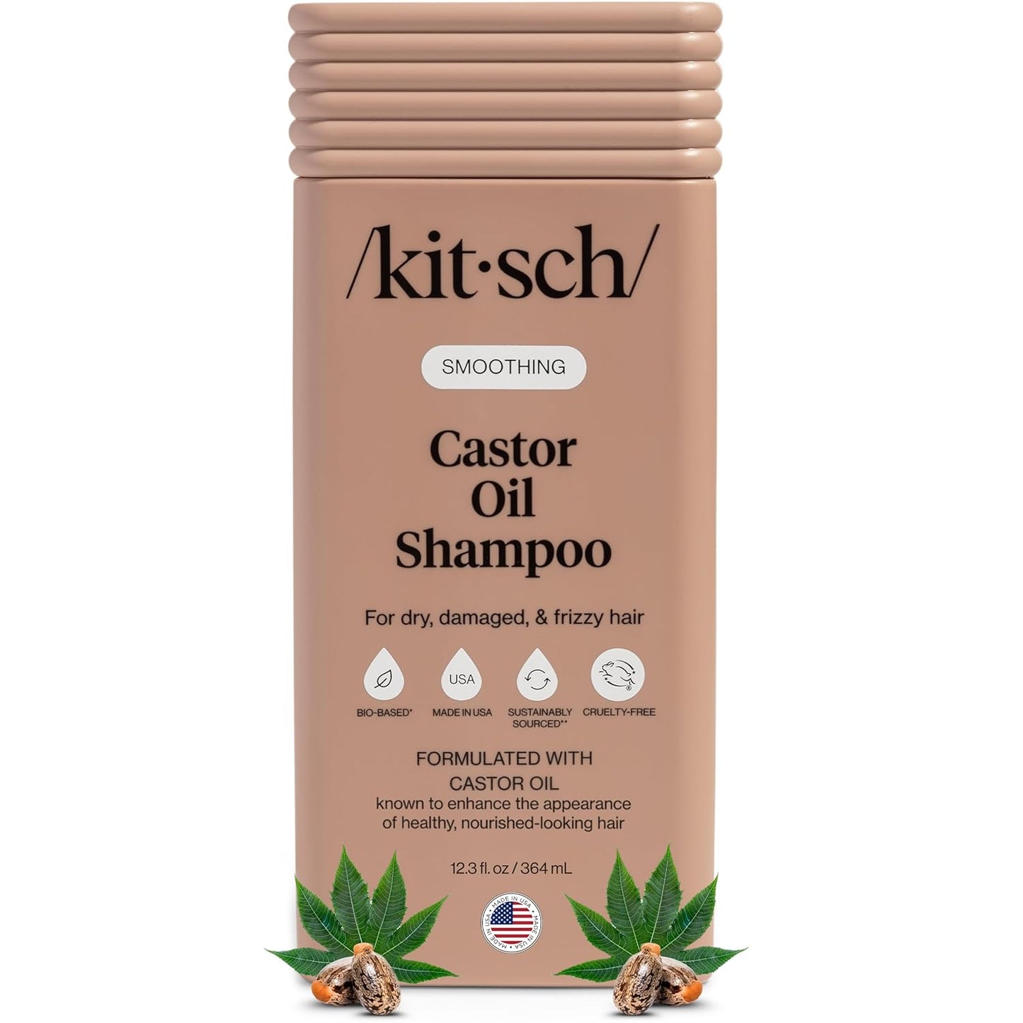 Kitsch_Smoothing_Castor_Oil_Liquid_Shampoo_–_Nourishing_Hair_Shampoo_for_Women_&_Men_–_Smooths_Dry,_Damaged_&_Frizzy_Hair_–_Clean,_Bio-Based,_Color-Safe_Hair_Care,_Made_in_USA_–_12.3_oz