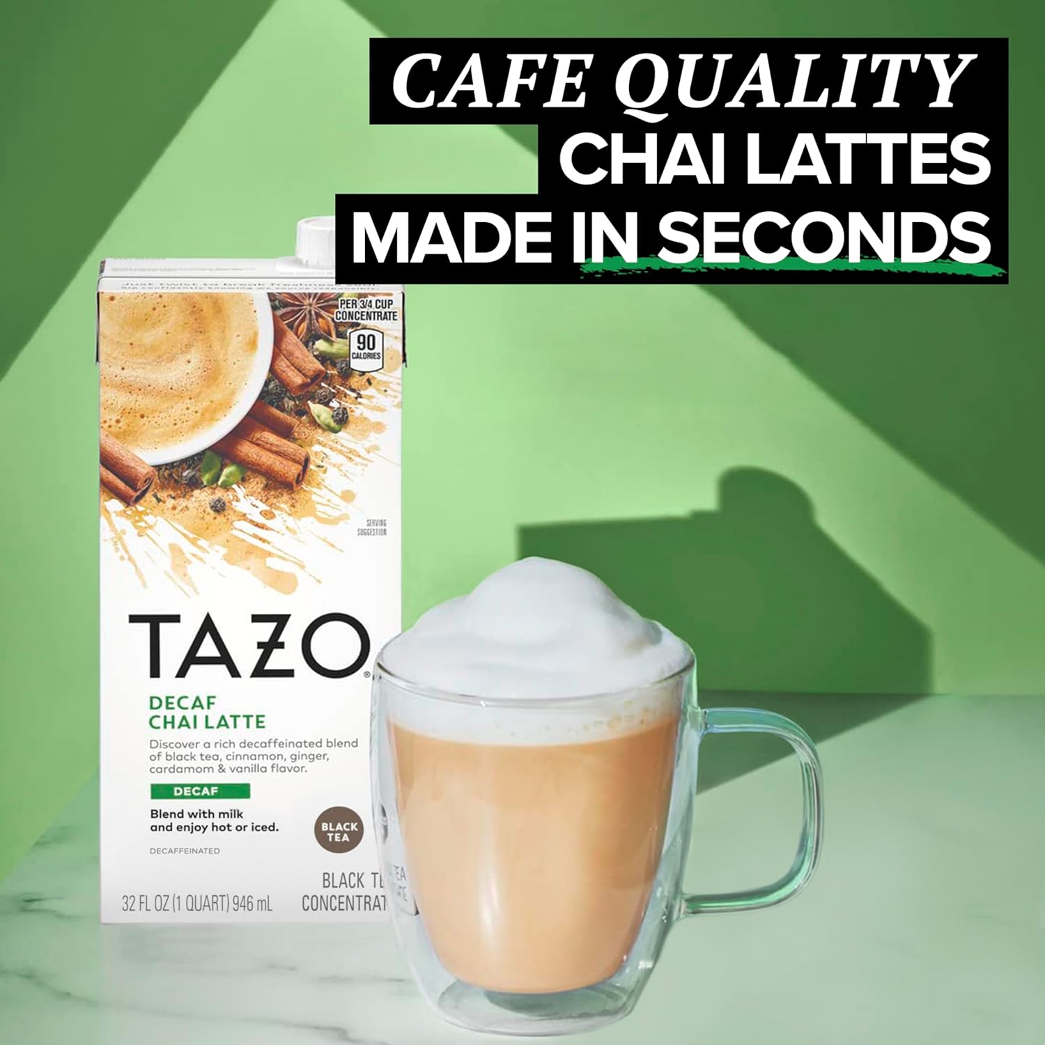 TAZO_Decaf_Chai_Latte,_Black_Tea_Concentrate,_Easy-to-Serve_Chai_Tea_for_Everyday_Lattes,_Hot_or_Iced_Tea_and_Mocktails,_32_oz_Tea_Mix_Carton