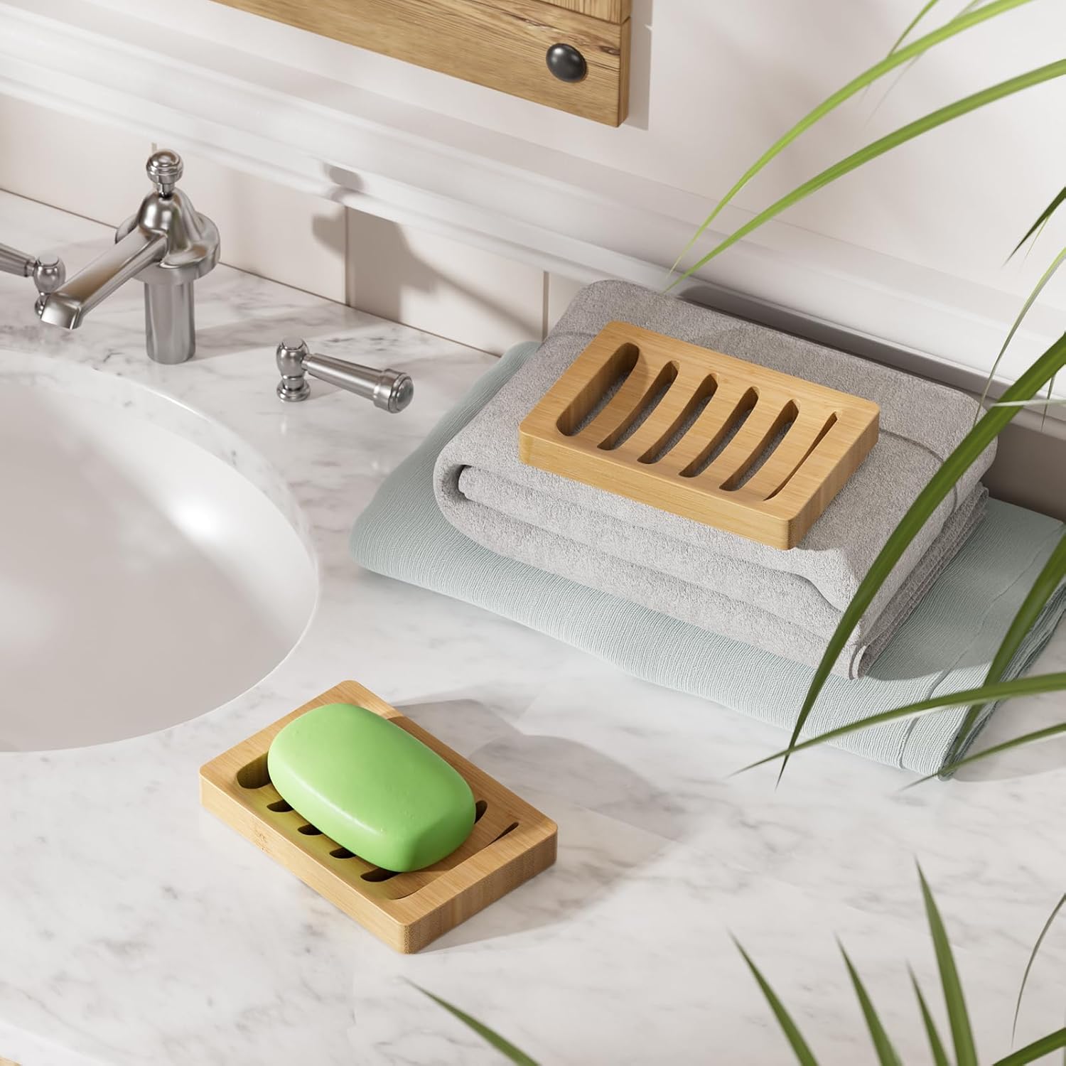 AmazerBath_Soap_Holder_Soap_Dish,_Bamboo_Soap_Dish,_2_Pack_Wood_Bar_Soap_Holder_for_Shower,_Trays_Self_Draining,_Soap_Saver_for_Shower,_Bathroom,_Kitchen(Natural_Color)