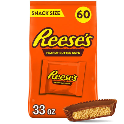 REESE'S_Milk_Chocolate_Snack_Size_Peanut_Butter_Cups,_Candy_Bag,_33_oz_(60_Pieces)