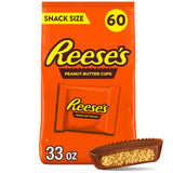 REESE'S Milk Chocolate Snack Size Peanut Butter Cups, Candy Bag