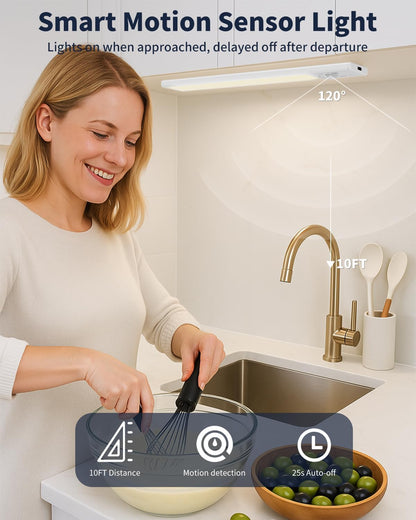 FBY_Under_Cabinet_Lighting,1800mAh_USB_Rechargeable_Closet_Light,_8-Inch_LED_Motion_Sensor_Indoor,_3-Level_Adjustable_Brightness_and_3_Color_Temperature_Options_(3Pack)