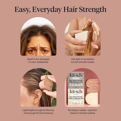 Kitsch_Rice_Water_Shampoo_&_Conditioner_Set_–_Solid_Shampoo_&_Conditioner_Bar_with_Protein_for_Hair_Growth,_Strengthening_Hair_&_Damage_Repair_–_Paraben,_Sulfate_&_Silicone_Free_–_2_Pack