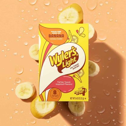 Wyler's Light Singles To Go Powder Packets, Water Drink Mix, Watertok Banana, 8 Count