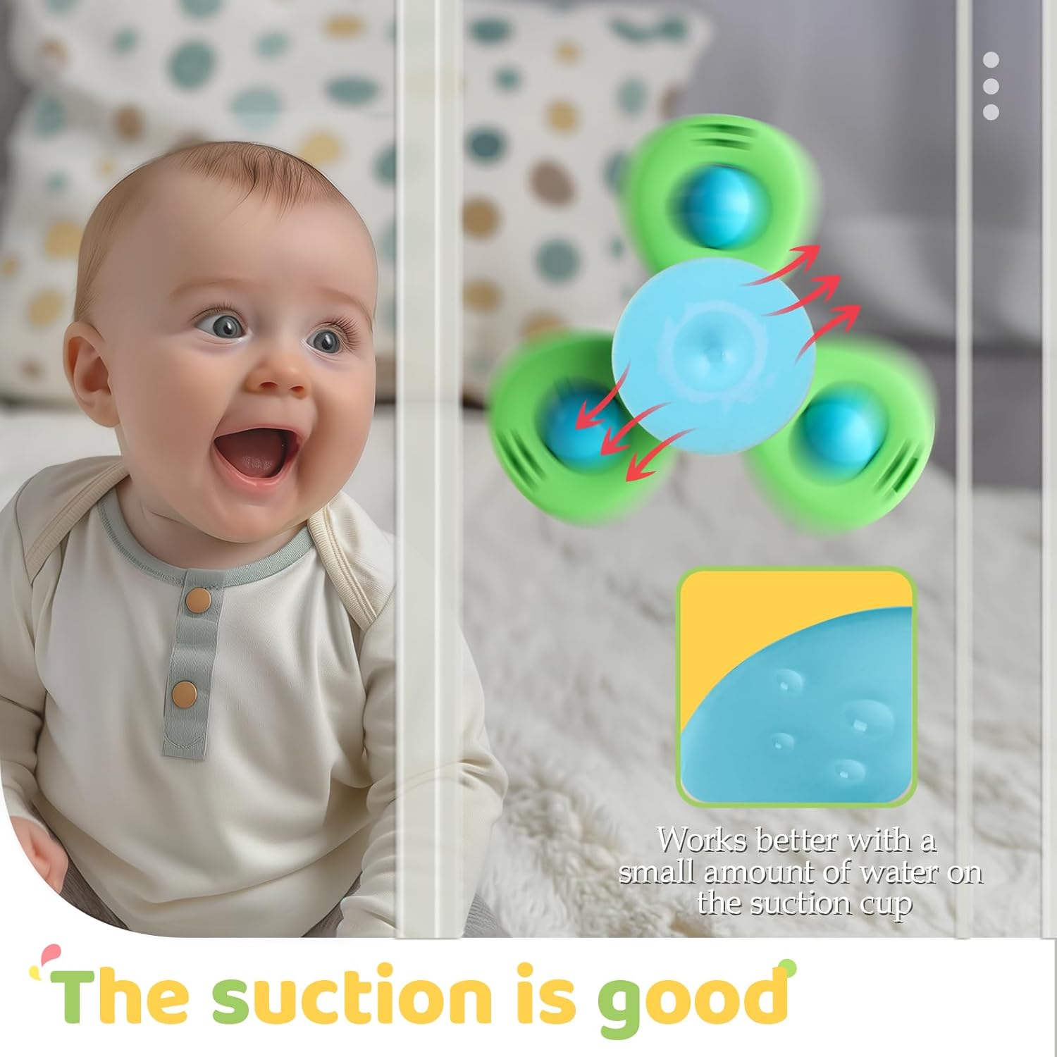 ALASOU_3PCS_Suction_Cup_Spinner_Toys_for_1_2_Year_Old_Boy_Girl_Birthday_Gift|Spinning_Top_Baby_Bath_Toy_for_Kids_Ages_1-3|Sensory_Airplane_Travel_Toy_Easter_Basket_Stuffers_for_Toddlers_Infant