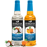 Syruvia Sugar-Free Fruit Flavors Variety Pack Blue Curacao & Mango Syrup - 0 Calorie - for Tea, Italian Sodas, Beverages, Desserts, Ice Cream