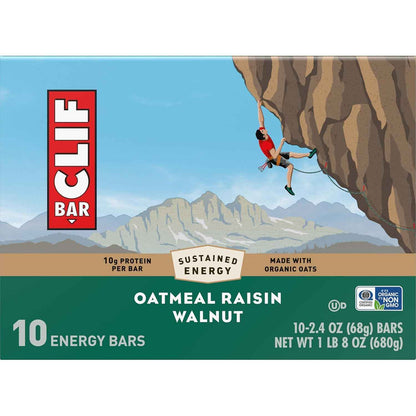 CLIF BAR - Energy Protein Bars - Oatmeal Raisin Walnut - Made with Organic Oats - Energy Bars - Non-GMO